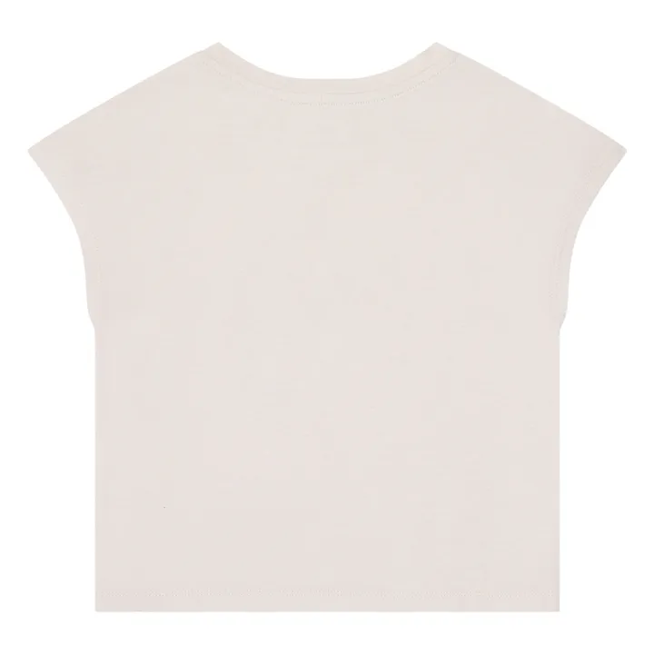 T-Shirt FlowerSmile Coton Bio | Rose pâle- Image produit n°2