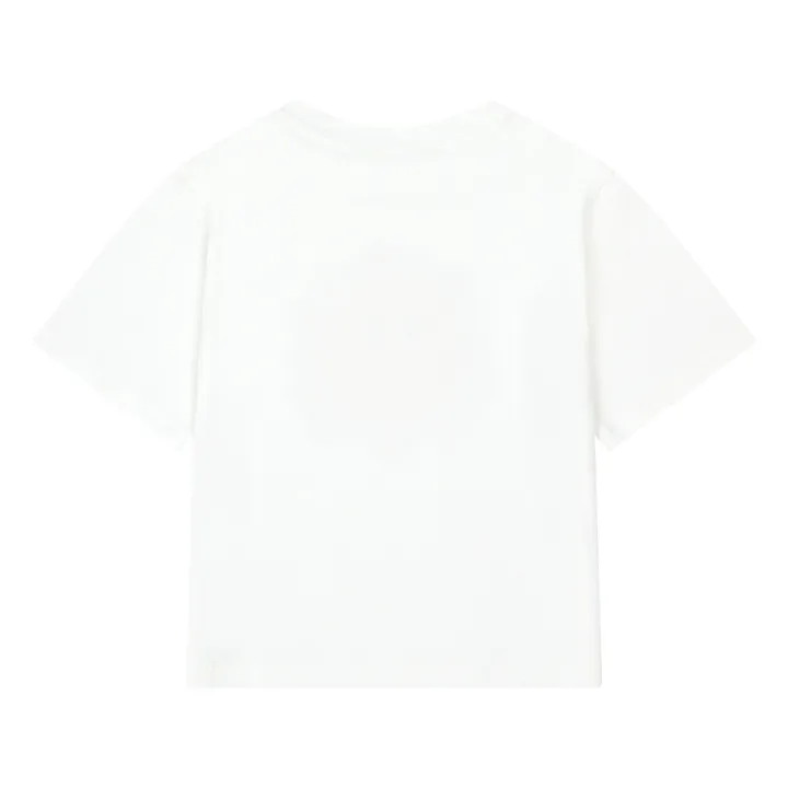 Weites T-Shirt FlowerSmile aus Bio-Baumwolle | Grauweiß- Produktbild Nr. 2