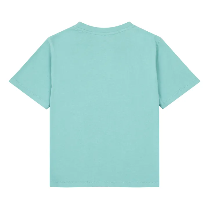 T-Shirt Ampia Hermosa in Cotone Organico | Turchese- Immagine del prodotto n°3