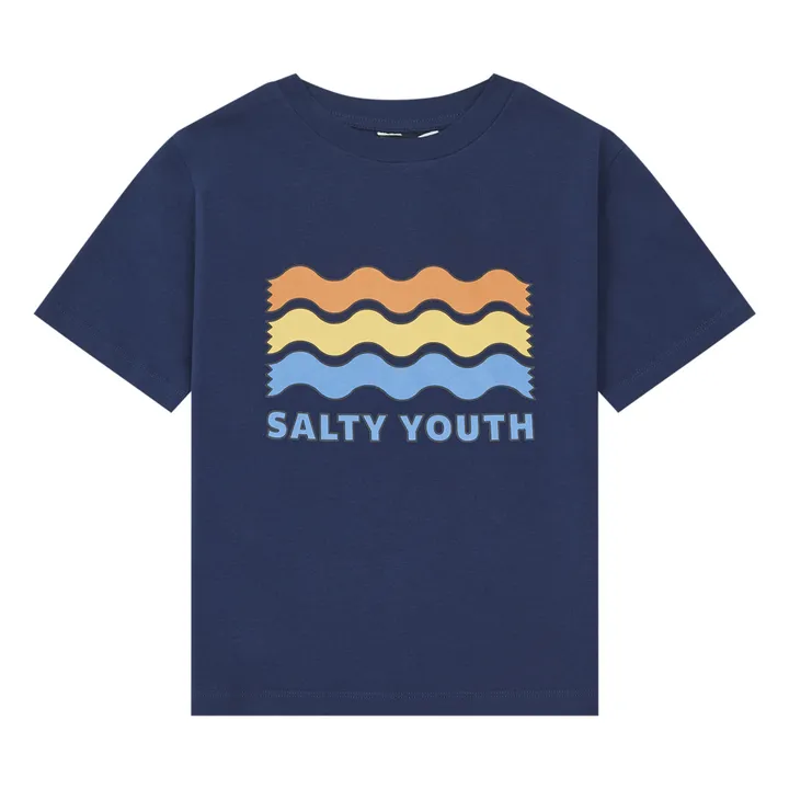 Camiseta de algodón ecológico Salty Youth | Azul Marino- Imagen del producto n°0