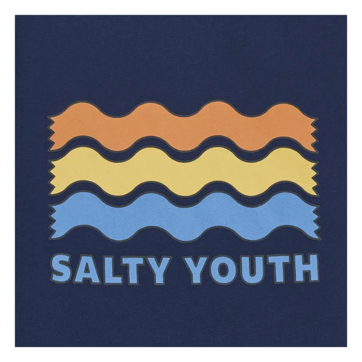 Camiseta de algodón ecológico Salty Youth | Azul Marino- Imagen del producto n°2