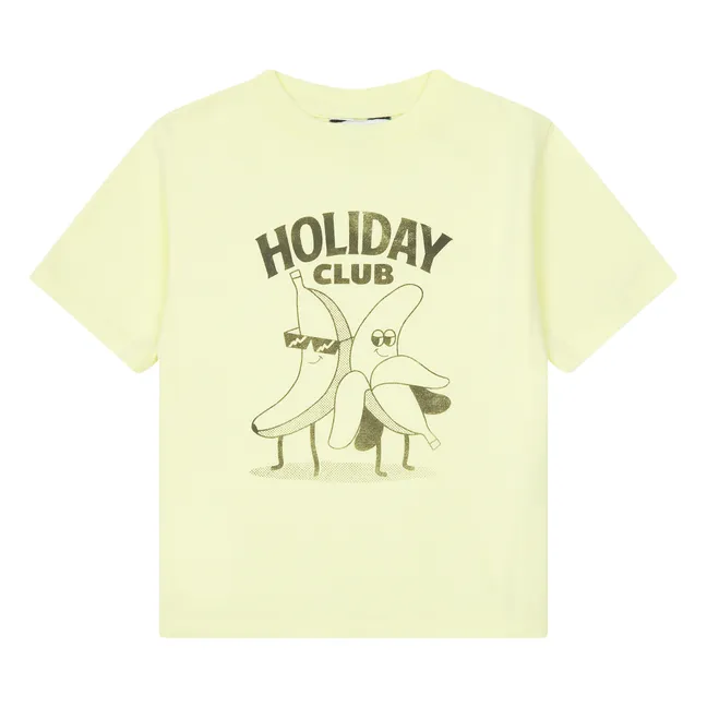 Camiseta de algodón ecológico Holiday | Amarillo Limón