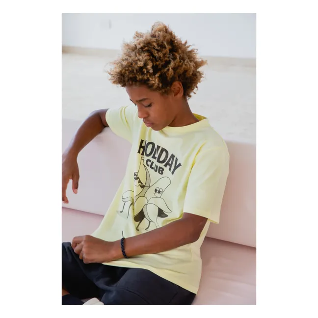 Camiseta de algodón ecológico Holiday | Amarillo Limón