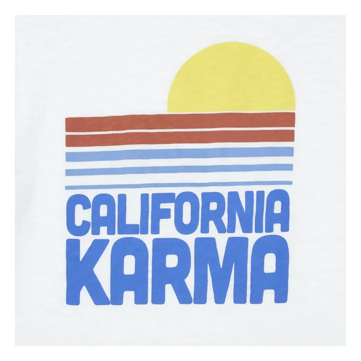 Camiseta de algodón ecológico California Karma | Blanco Roto- Imagen del producto n°2