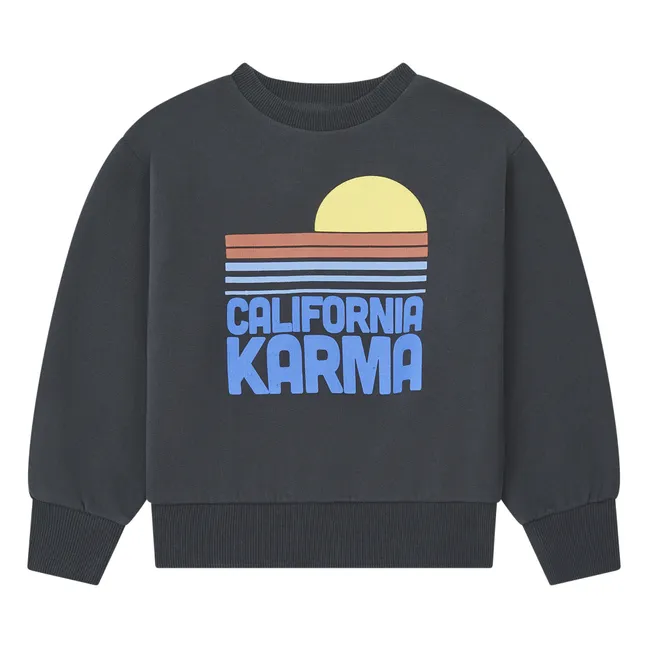 Sweatshirt California Karma Bio-Baumwolle | Schwarz