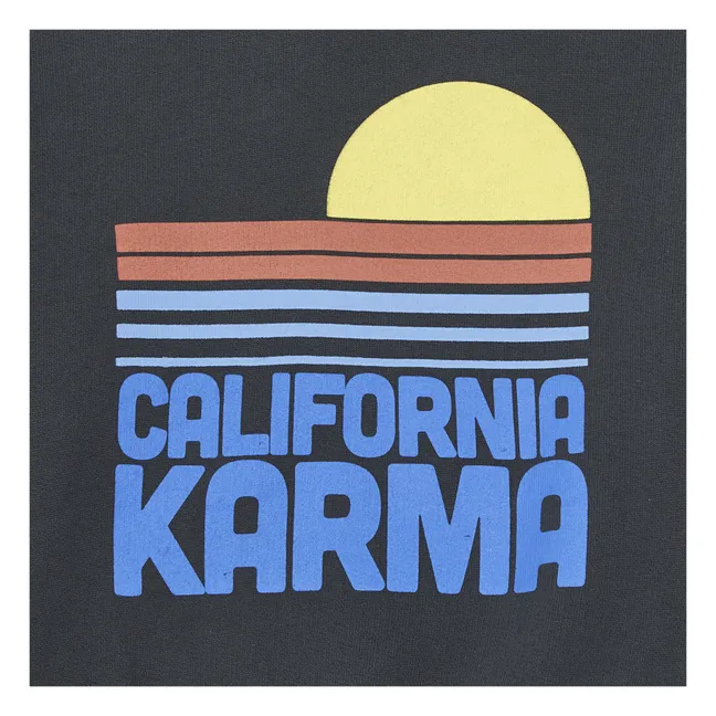 Sweatshirt California Karma Bio-Baumwolle | Schwarz