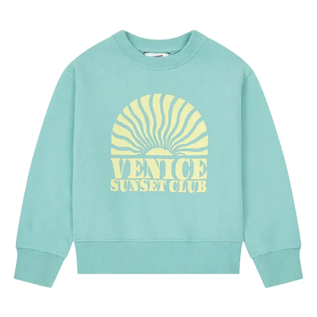 Sweatshirt Venice Coton Bio | Bleu turquoise