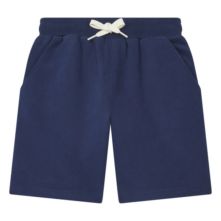 Organic Cotton Long Shorts | Navy blue- Product image n°0