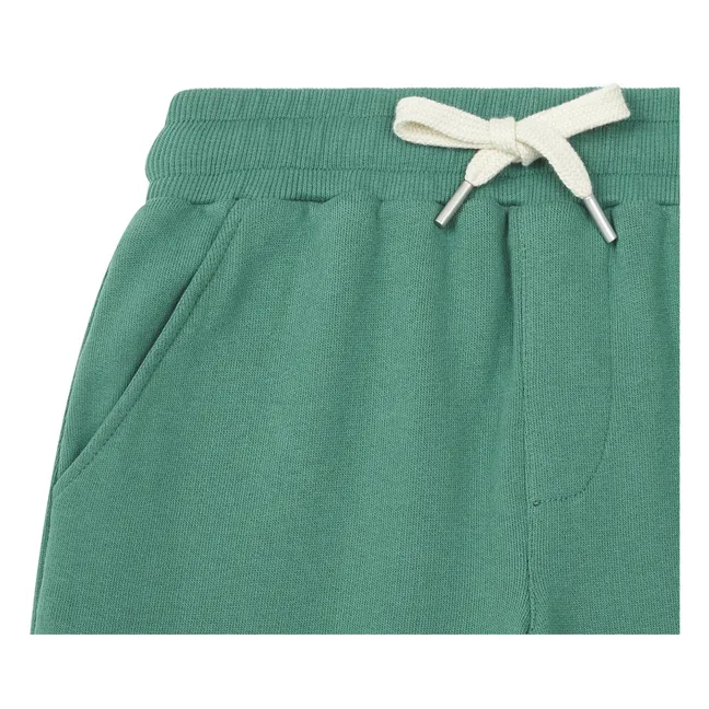 Pantalones cortos largos de algodón ecológico | Verde