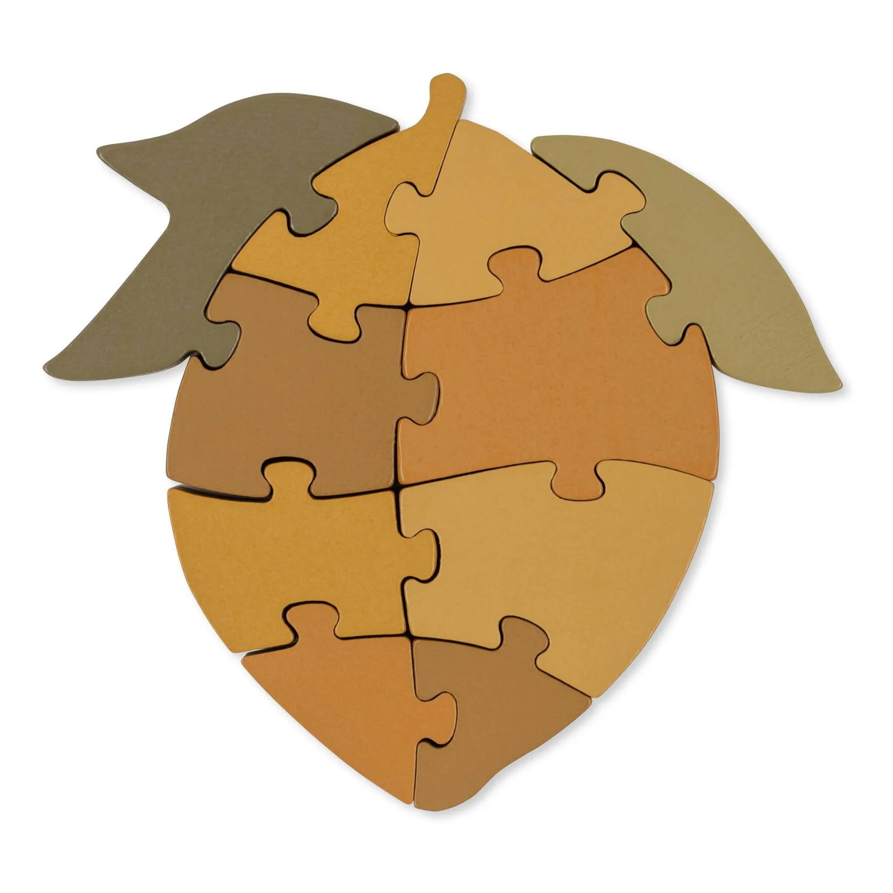 Konges Sløjd Yellow Lemon Wooden Puzzle Fsc