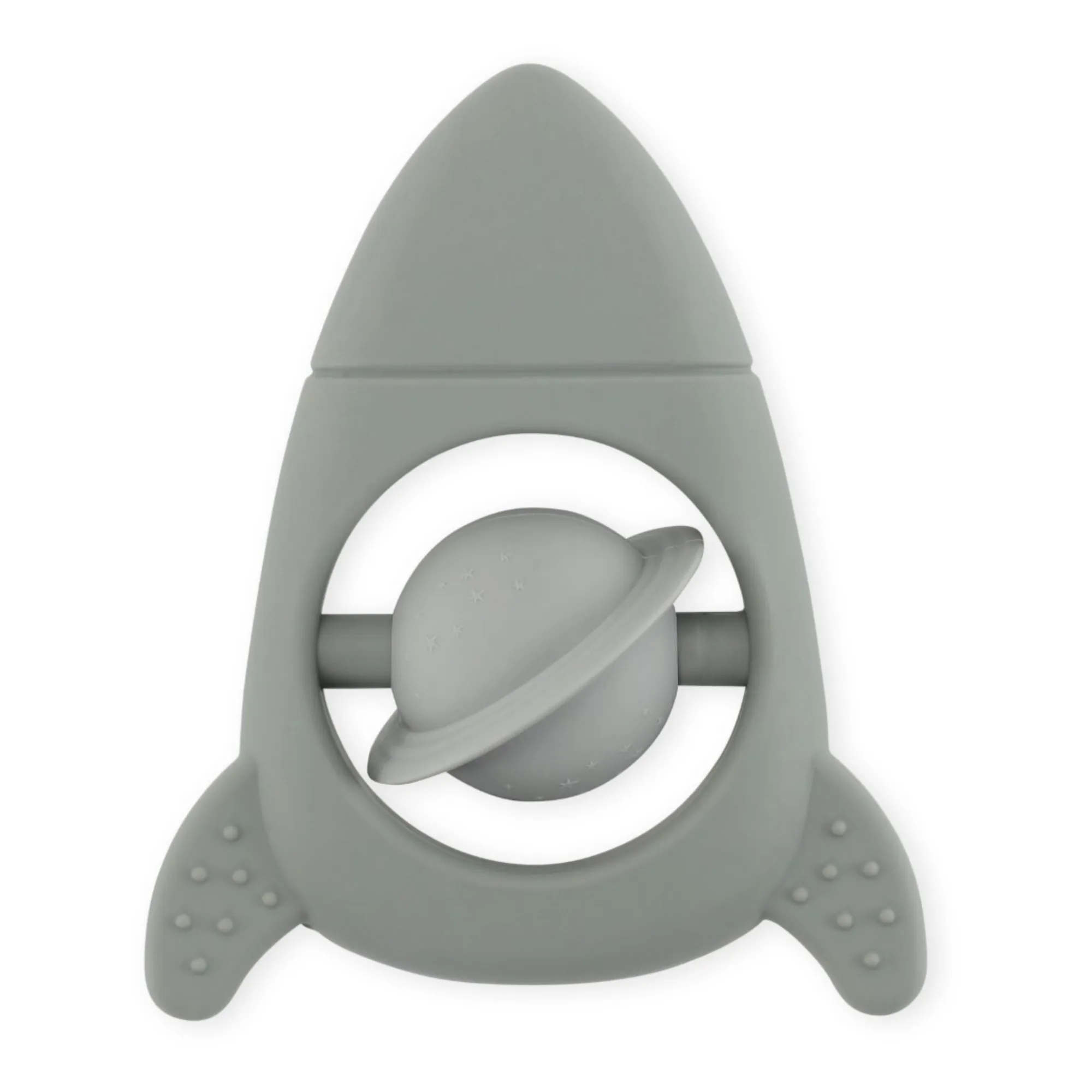 Konges Sløjd Grey Rocket Silicone Teething Ring