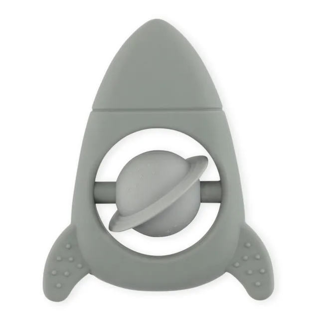 Rocket Silicone Teething Ring | Grey