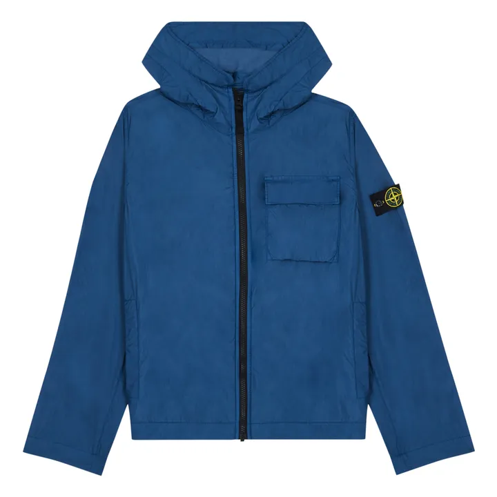 Solid Colour Hooded Jacket | Blue- Product image n°0