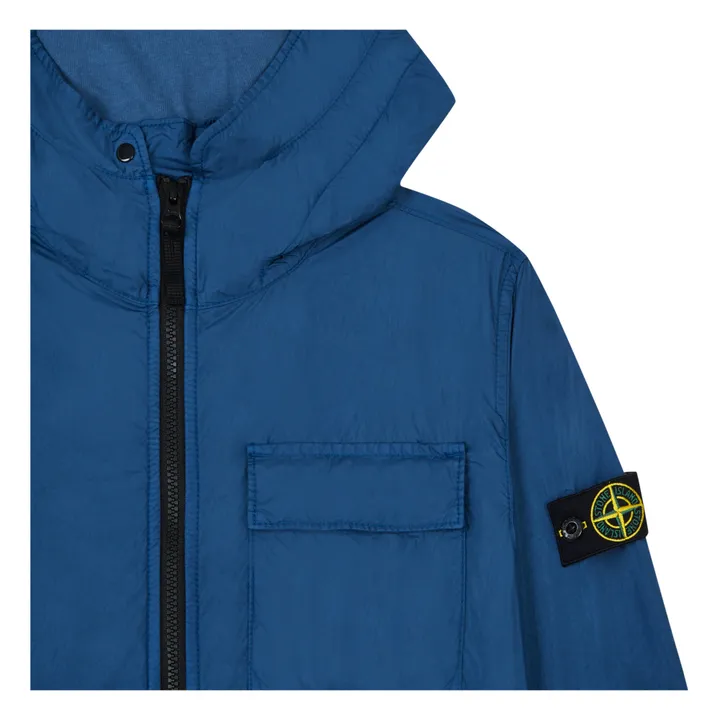 Solid Colour Hooded Jacket | Blue- Product image n°1