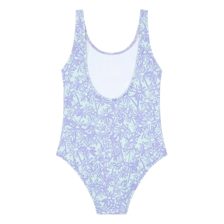 Pastel Flower Printed Swimsuit | Green water- Product image n°4