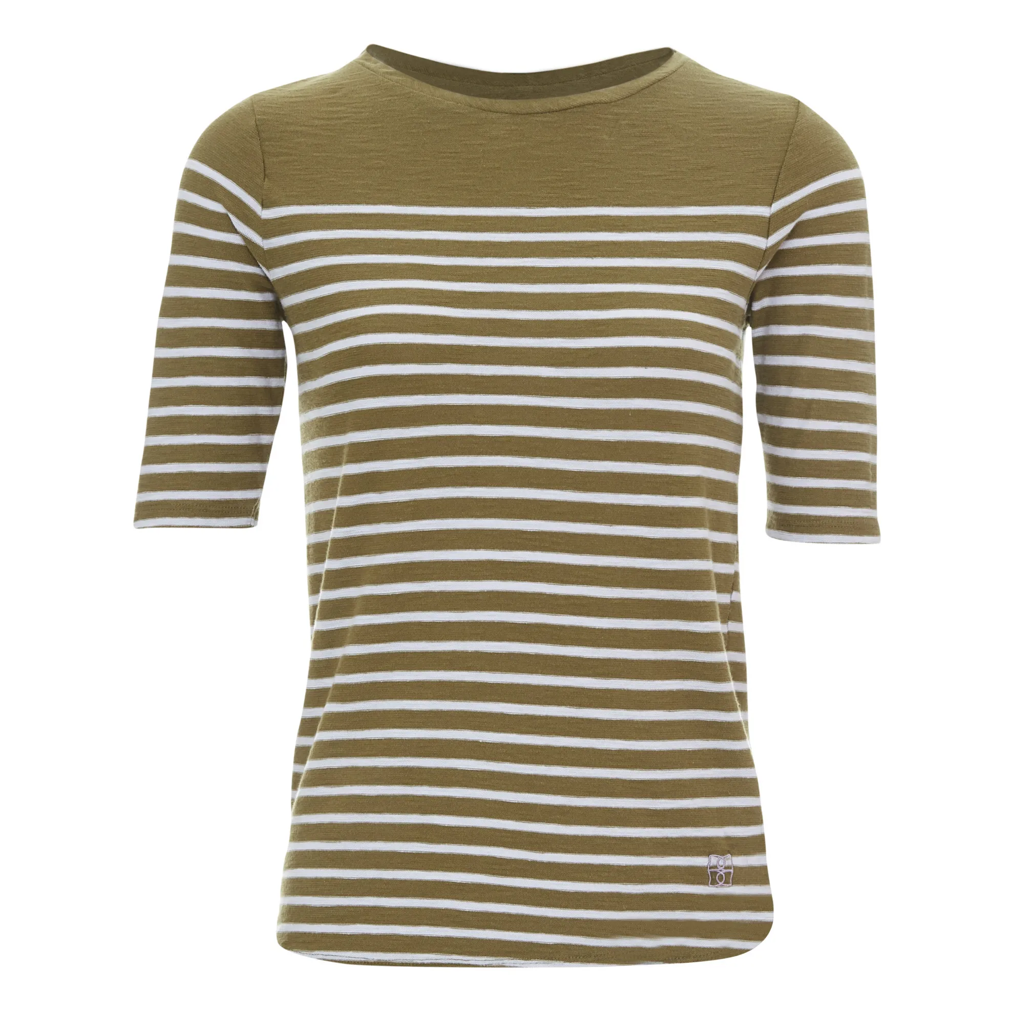 Bellerose Women's Khaki Mias Striped T-Shirt - ’S Collection