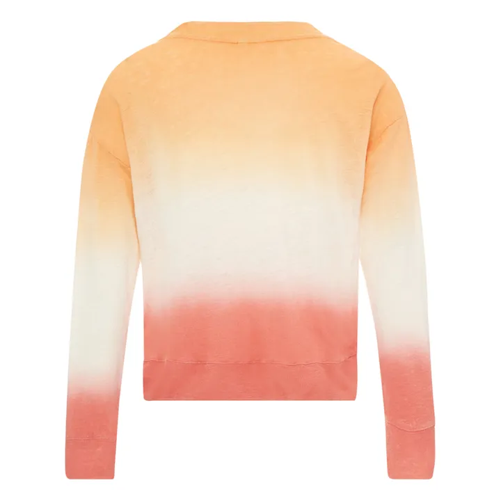 Camiseta de lino Senia Tie & Dye Linen - Colección Mujer | Naranja- Imagen del producto n°6