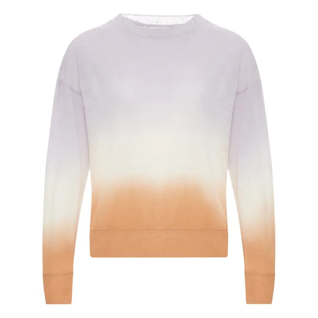 Senia Tie-Dye Linen T-shirt - Women's Collection | Lavender