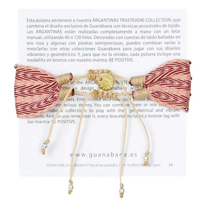 Bracelet Manchettes Perles | Grenat- Image produit n°1