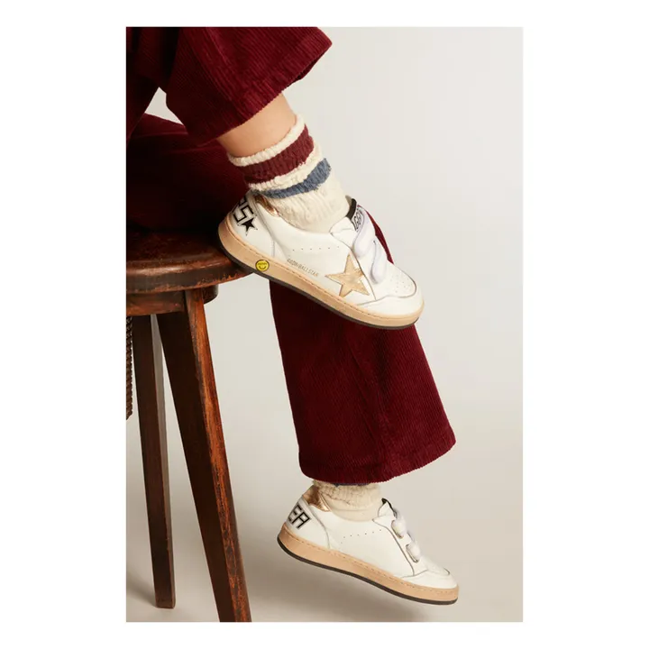 Zapatillas de piel con velcro iridiscentes Ballstar | Dorado- Imagen del producto n°1