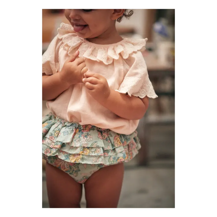 Blusa Antoinette de algodón orgánico | Rosa Palo- Imagen del producto n°4