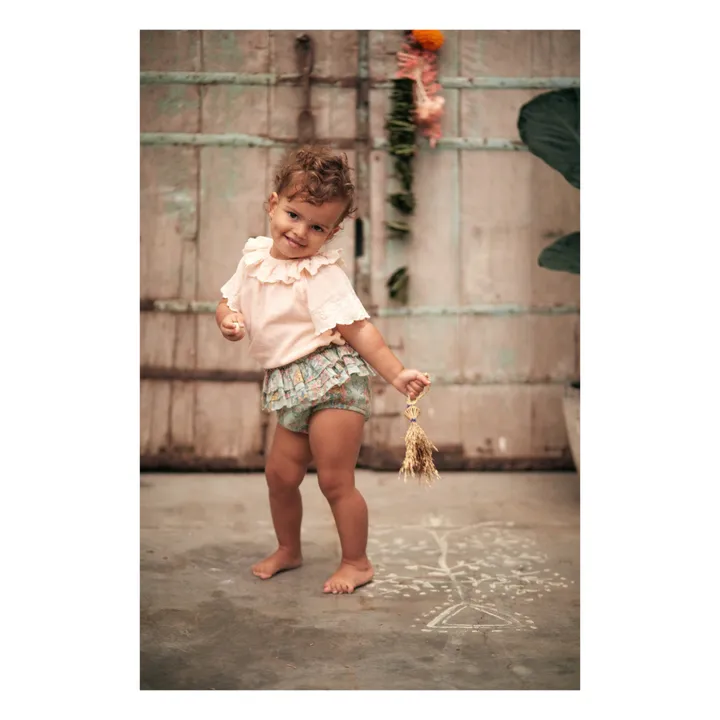 Blusa Antoinette de algodón orgánico | Rosa Palo- Imagen del producto n°1