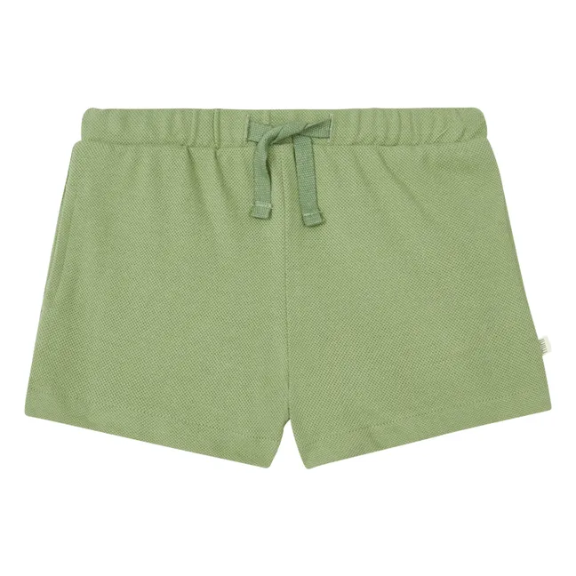 Ejby Organic Pique Cotton Shorts | Green