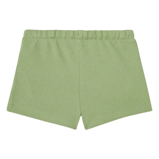 Shorts Ejby in cotone piqué organico | Verde