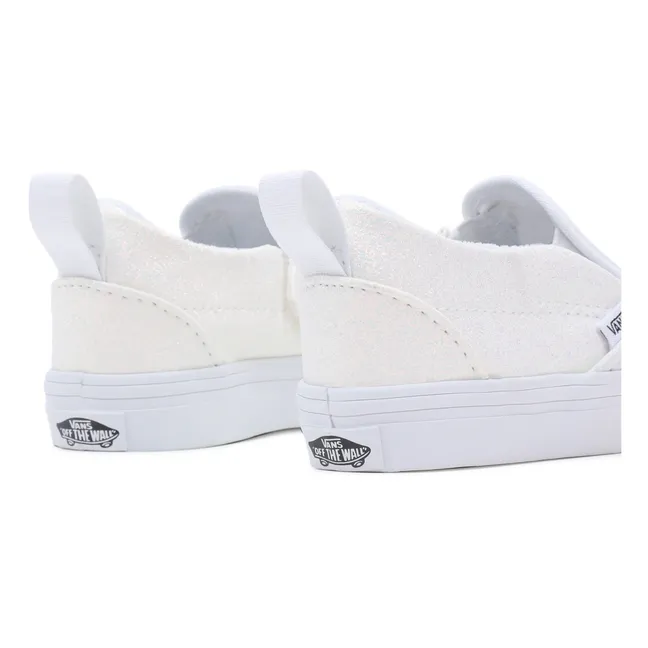 Baskets Slip-On Glitter | Blanc