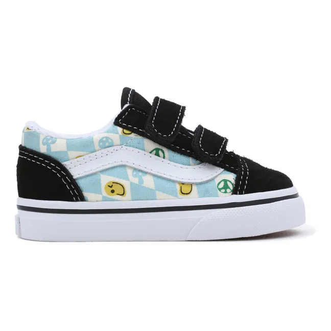 Baskets Scratchs Old Skool Smiley | Bleu