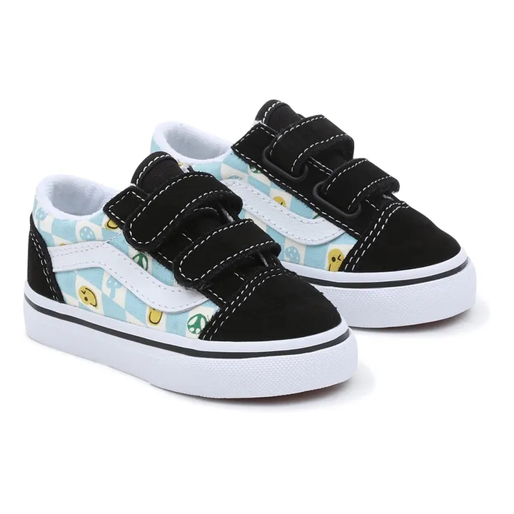 Baskets Scratchs Old Skool Smiley | Bleu- Image produit n°1