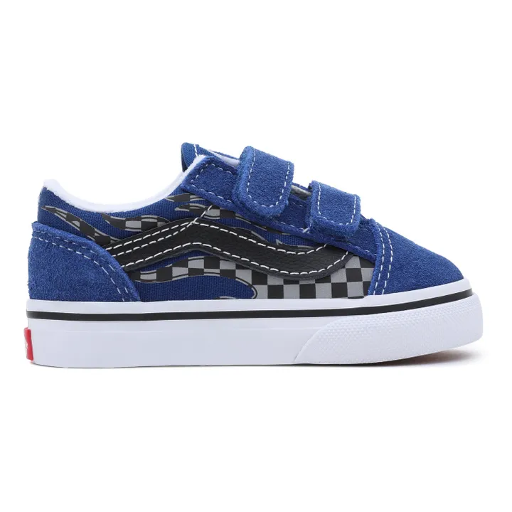 Baskets Scratchs Old Skool Flammes | Bleu- Image produit n°0