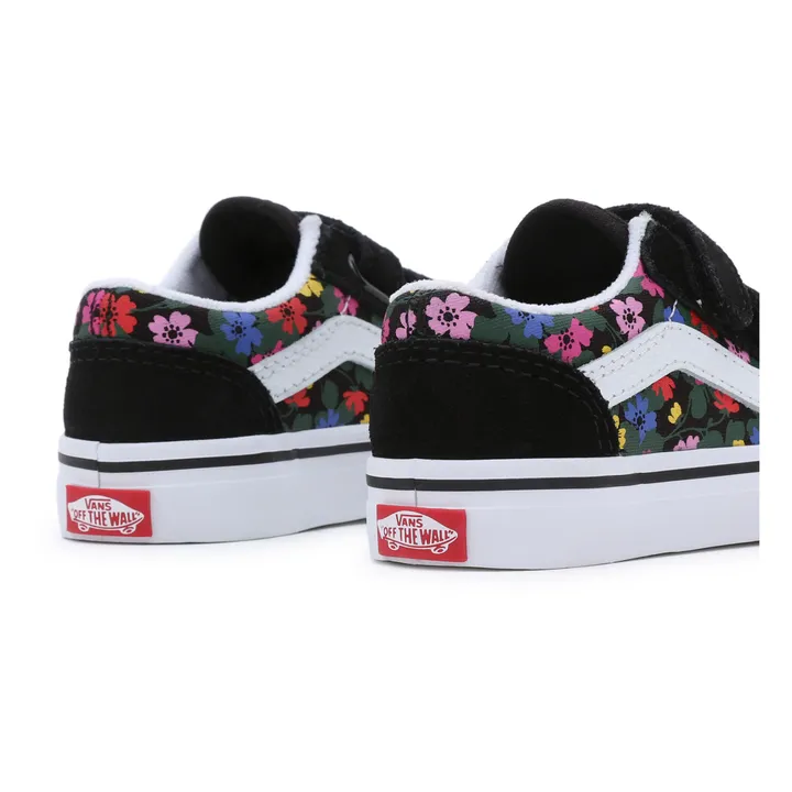 Vans Old Skool Schwarz Blumen Vans Sneakers Scratchs Old Skool