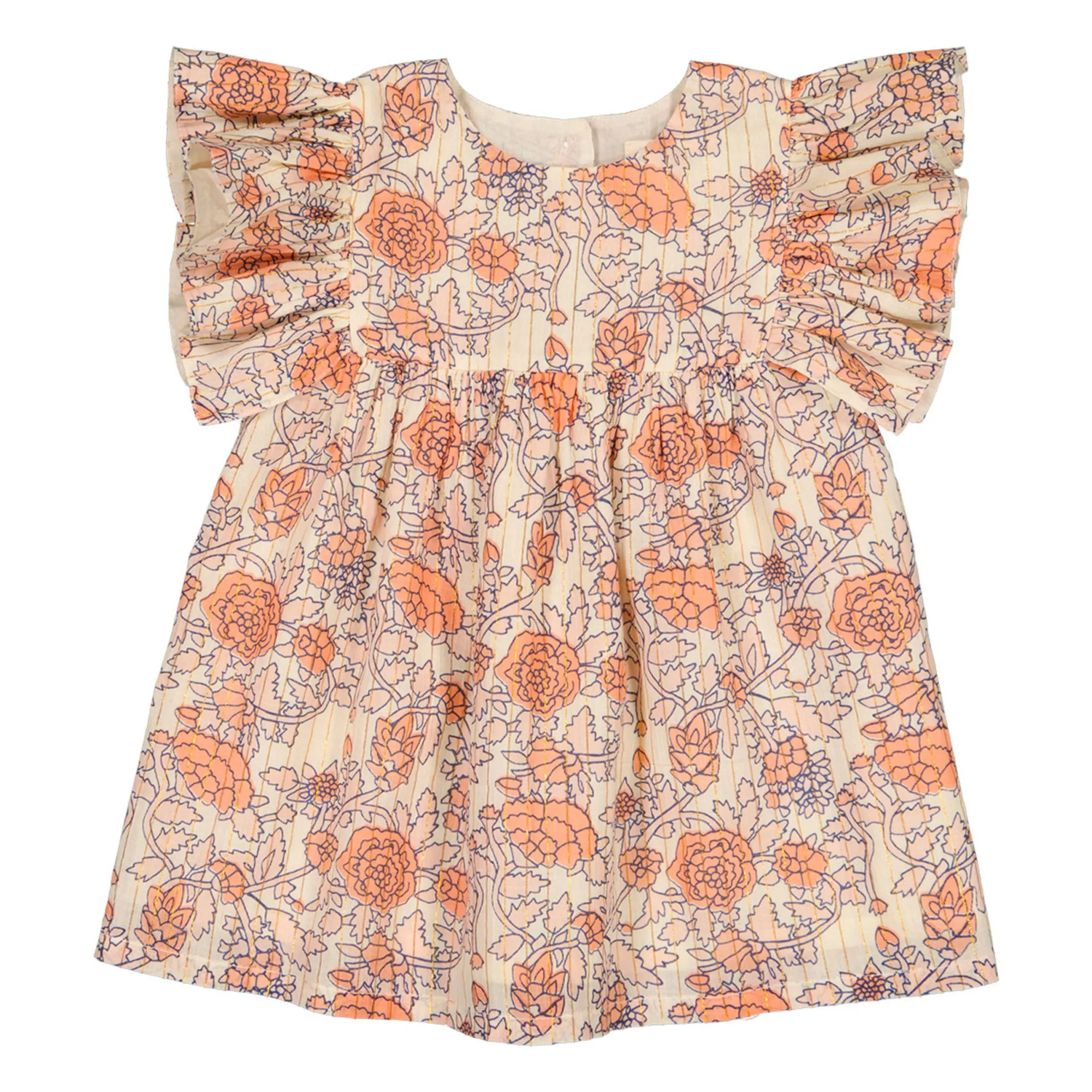 Louis Louise Pale Pink Micka Floral Lurex Dress