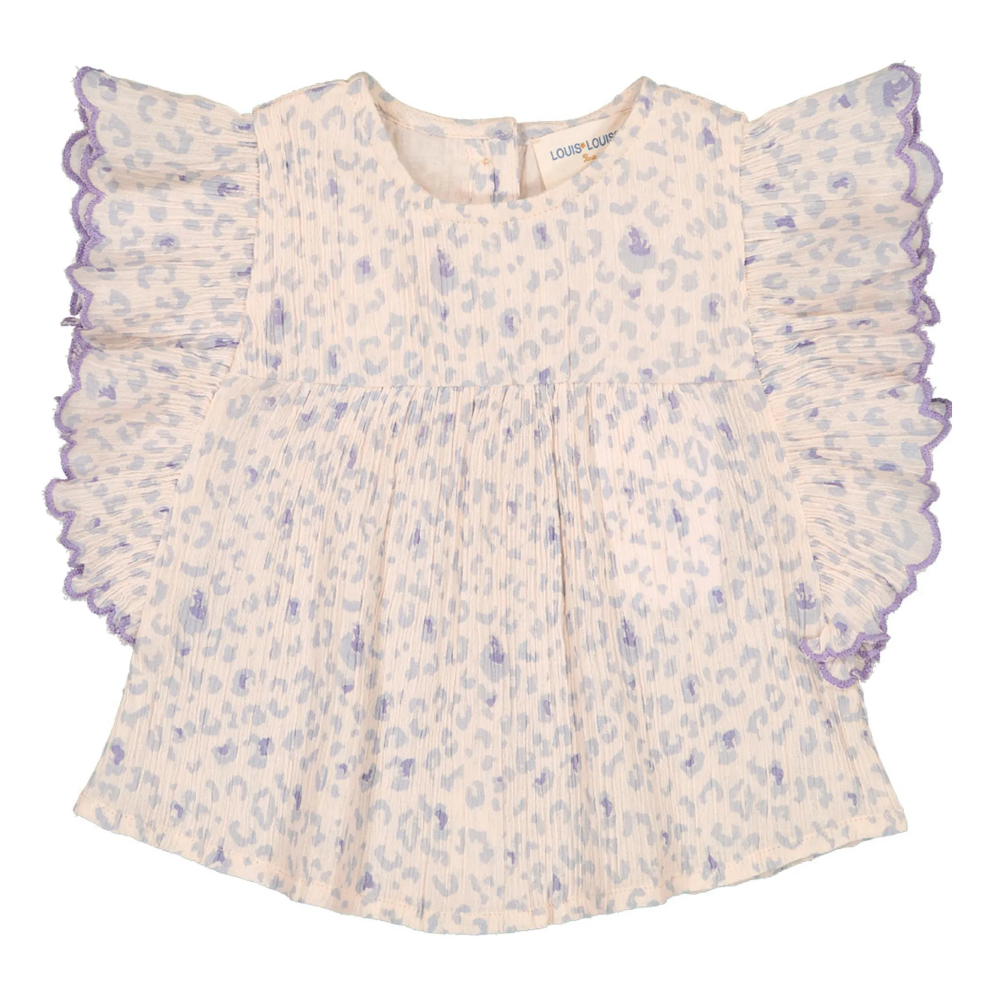 Louis Louise Ecru Jasmin Leopard Print Crépon Blouse
