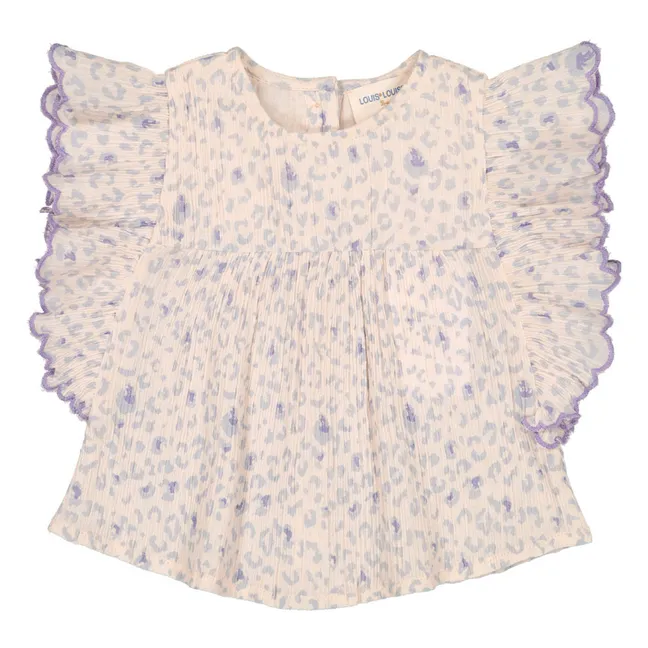 Blouse Crépon Léopard Jasmin | Ecru