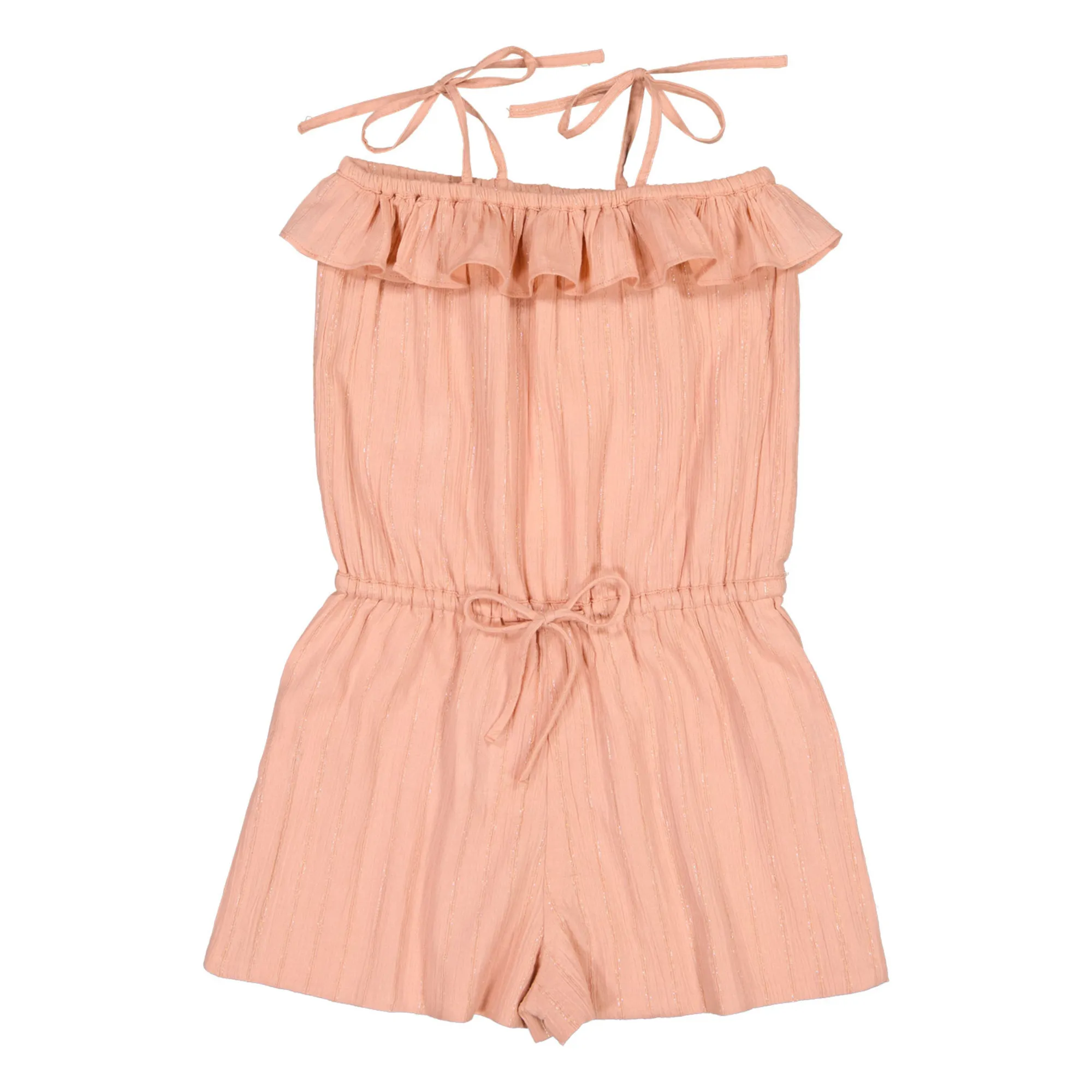 Combishort à Bretelles Lurex Hello | Rose- Image produit n°0