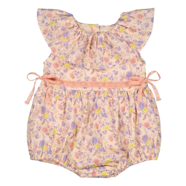 Barboteuse Fleurie Enchantée | Rose pâle