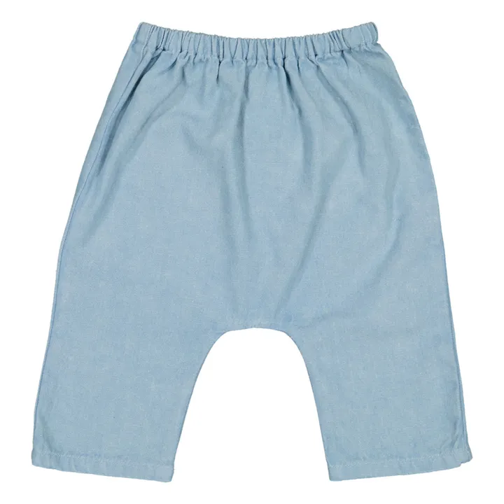Jungle Chambray Harem Pants | Denim blue- Product image n°0