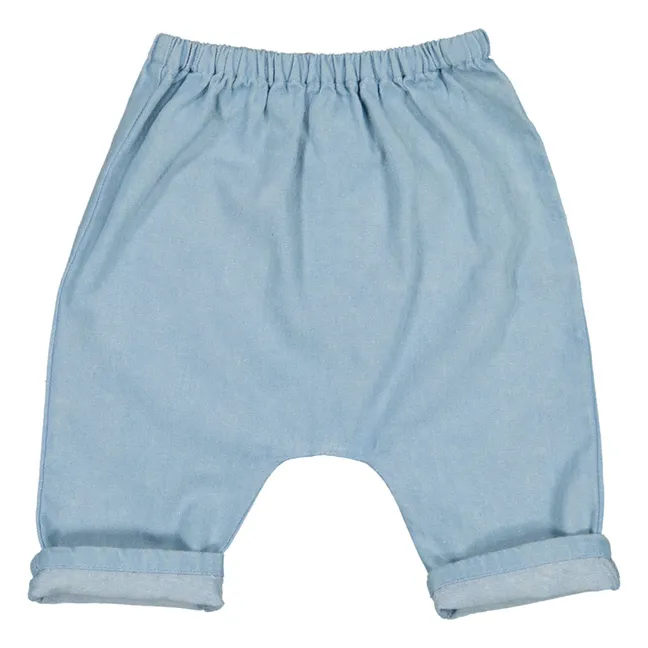 Sarouel Chambray Jungle | Bleu jean