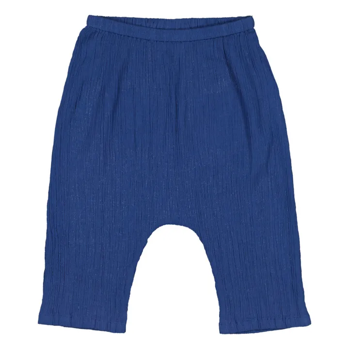Sarouel Crépon Jungle | Bleu marine- Image produit n°0