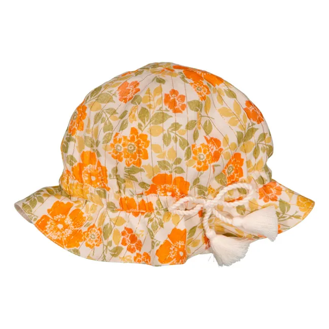 Chapeau Lurex Fleuri Colette | Orange