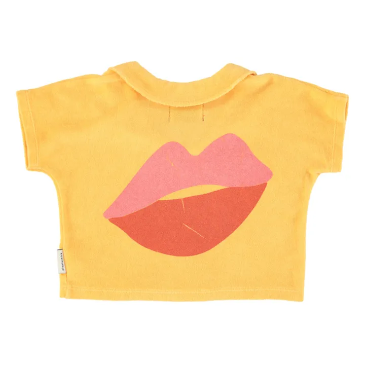 Kisses Organic Terry T-Shirt | Yellow- Product image n°4