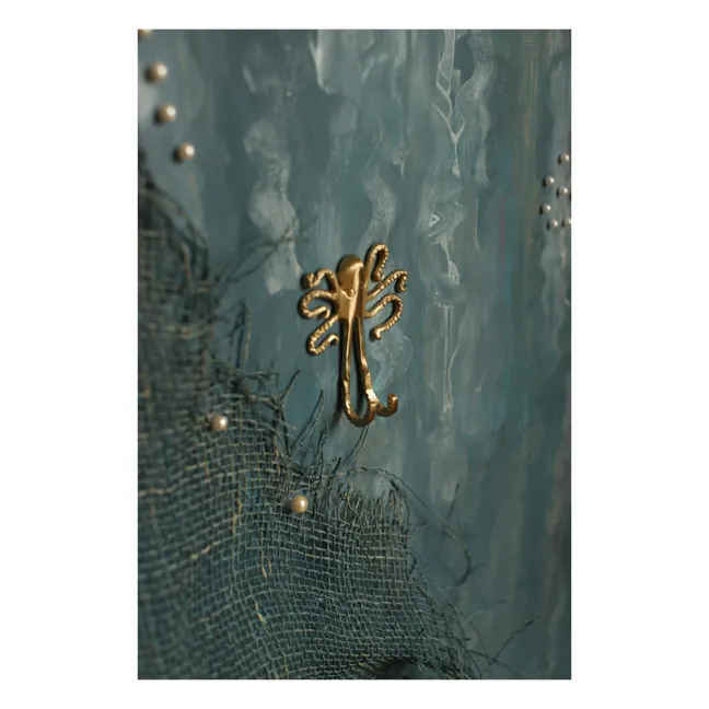 Ella Octopus recycled brass hook | Gold