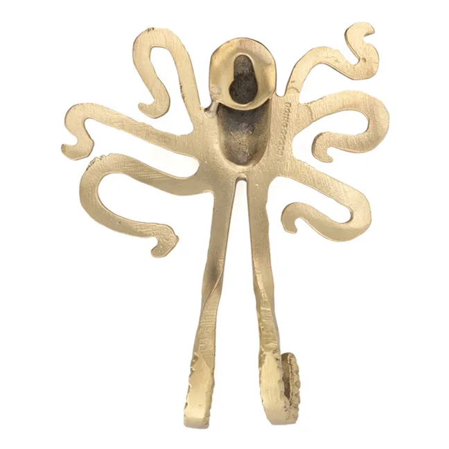 Ella Octopus recycled brass hook | Gold