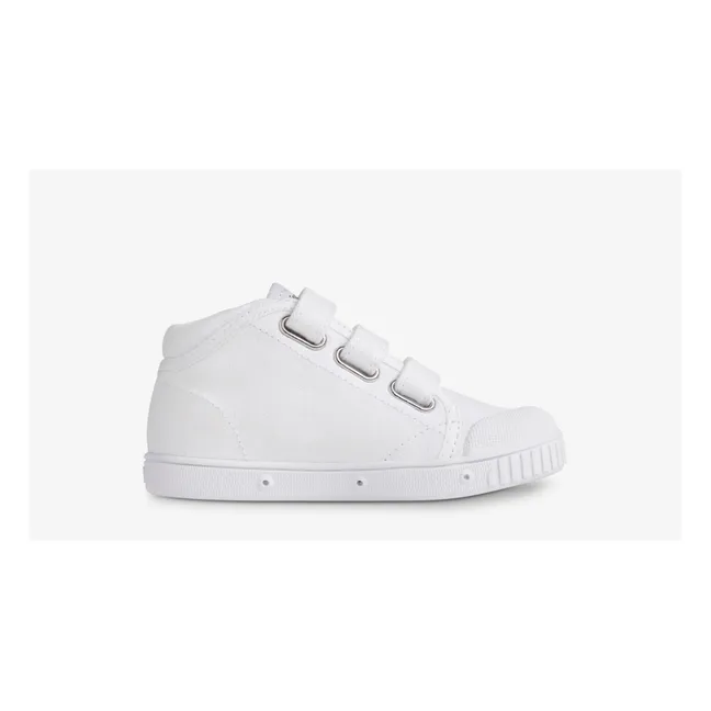 Zip B2 Canvas Highrise Sneakers | White