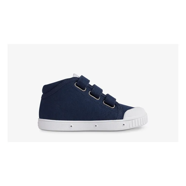 Zip B2 Canvas Highrise Sneakers | Navy blue- Product image n°2
