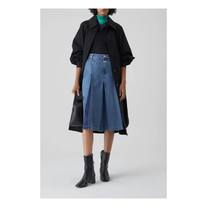 Jupe-culotte Pleated | Mid Blue- Image produit n°1