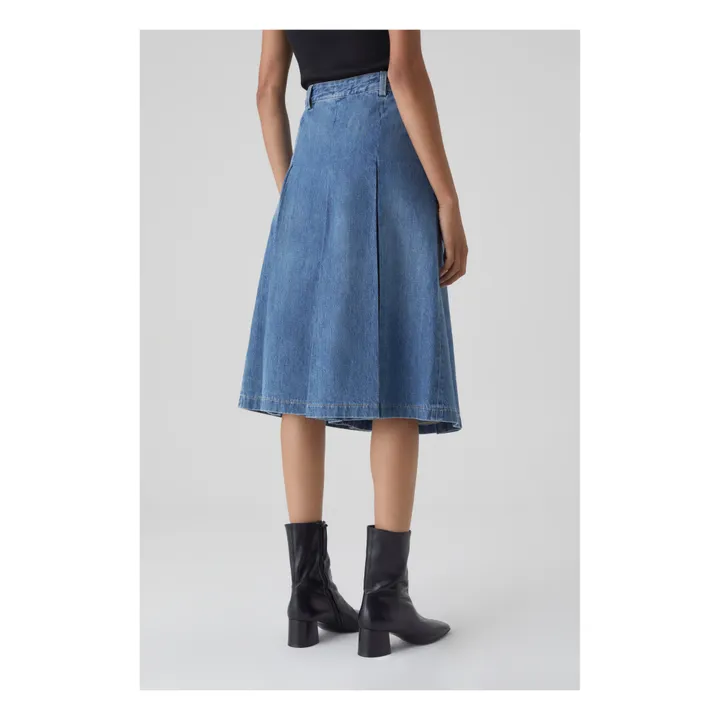 Jupe-culotte Pleated | Mid Blue- Image produit n°6