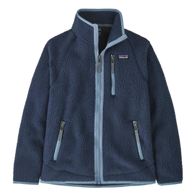 Veste Polaire Façon Fourrure | Bleu marine